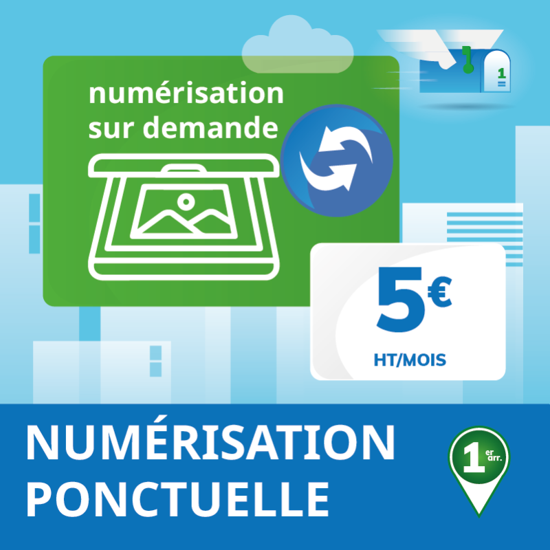 Numérisation ponctuelle de vos deux derniers courriers - Domiciliation d'entreprise