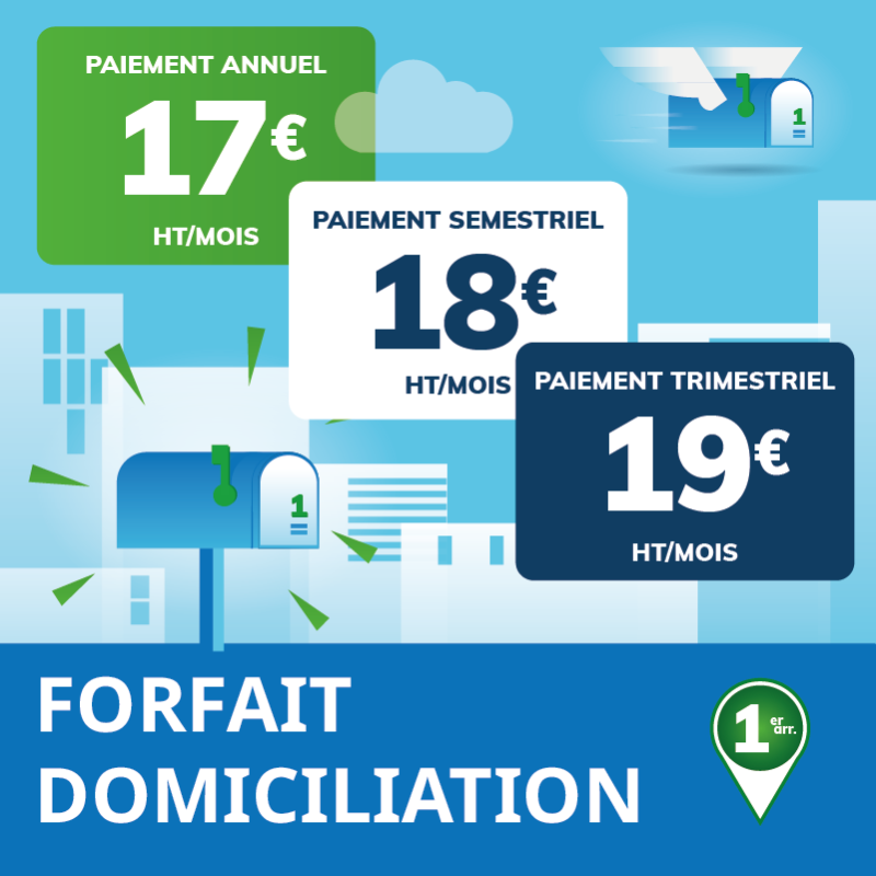 Domiciliation d'entreprise à Marseille 1er (1 an) - Domiciliation Marseille 1er - Noailles