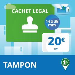 Tampon encreur personnalisé / Cachet légal Brother 14x38mm - Domiciliation Marseille 1er - Noailles